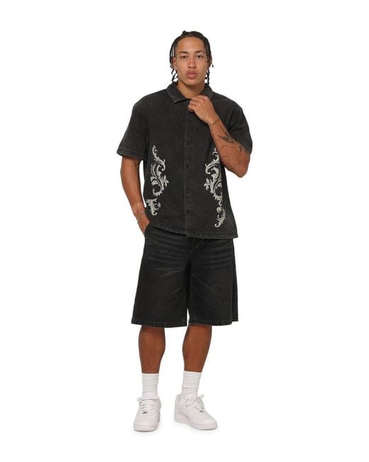 Saint Morta Black Amplus Baroque Jorts for men