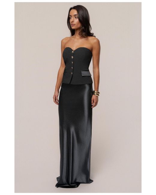 JLUXLABEL Black Button Front Vest