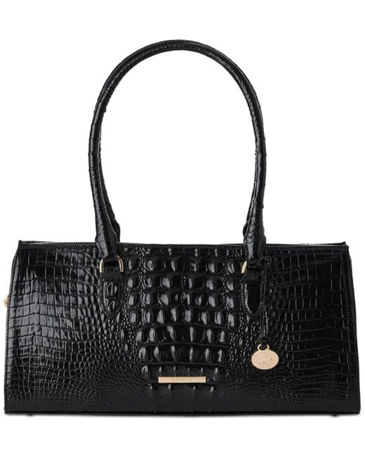 Brahmin Black Sophia Large Melbourne Satchel Bag