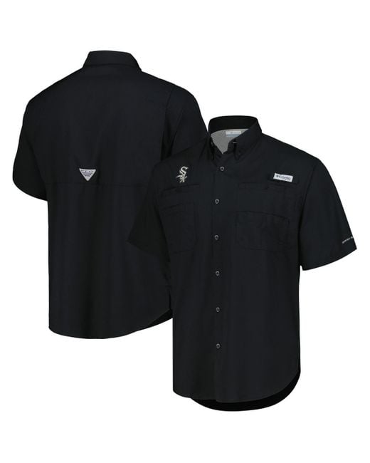 Columbia Black Chicago White Sox Tamiami Omni-shade Button-down Shirt for men