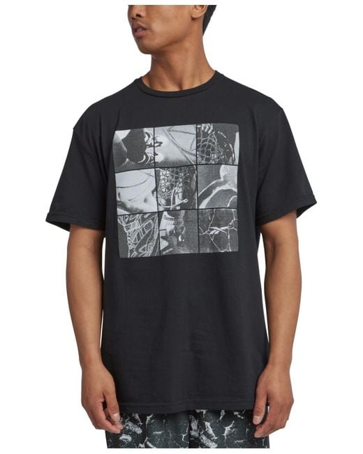 Reebok Black Photo Print Graphic T-shirt for men