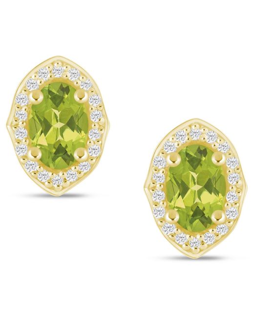 Macy's Metallic Gemstone And Diamond ((1/5 Ct. T.w.