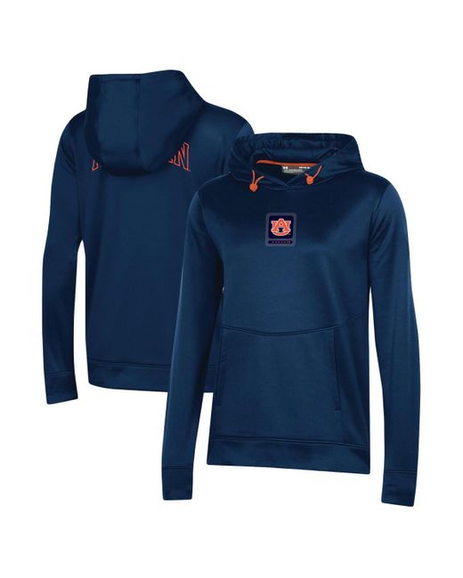 Under Armour Blue Auburn Tigers 2023 Sideline Performance Pullover Hoodie