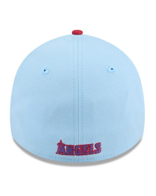 KTZ Light Blue/red Los Angeles Angels 2025 Fourth Of July 39thirty Flex Hat for men