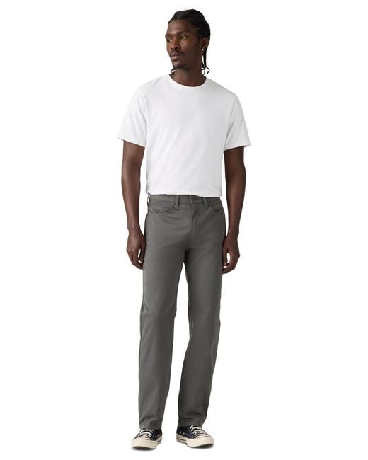 Levi's Gray 514 Straight Tech Pants for men