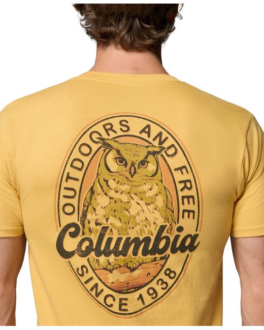 Columbia Yellow Midnighter Graphic T-shirt for men