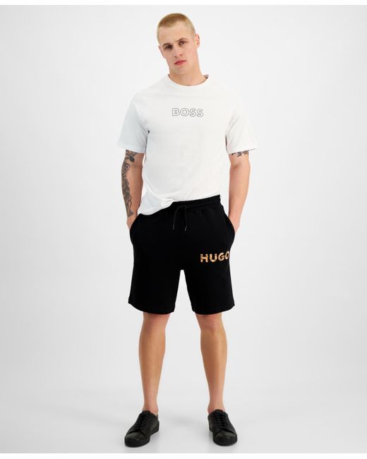 HUGO White By Boss Regular-fit French Terry Shorts for men