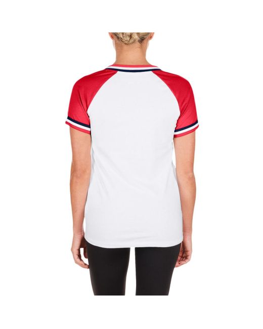 KTZ Red St. Louis Cardinals Jersey Double Binding Raglan V-neck T-shirt for men