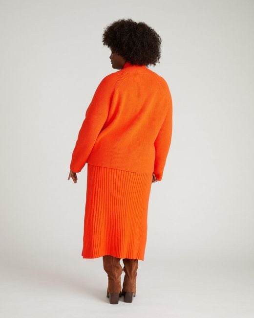UNIVERSAL STANDARD Orange Plus Size Risa Sweater Skirt
