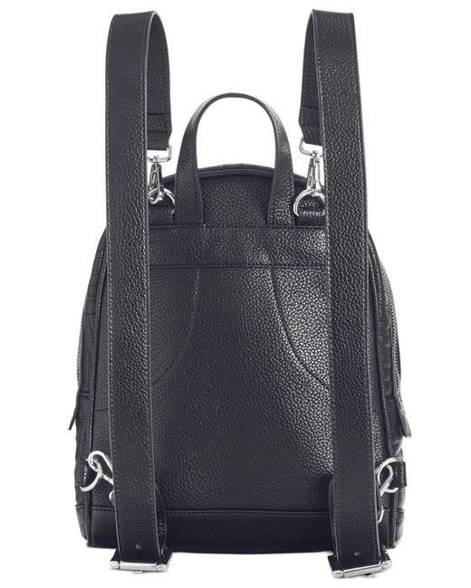 Steve Madden Logo Quilted Backpack in Black/Silver (Black ...