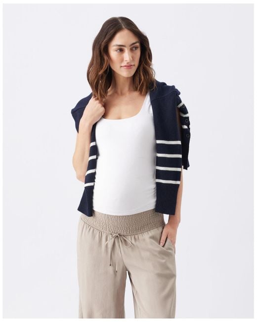 Ripe Maternity Blue Maternity Lori Nursing Knit Sweater