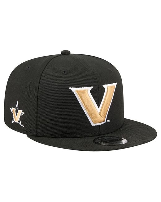 KTZ Black Vanderbilt Commodores Team 9fifty Snapback Hat for men