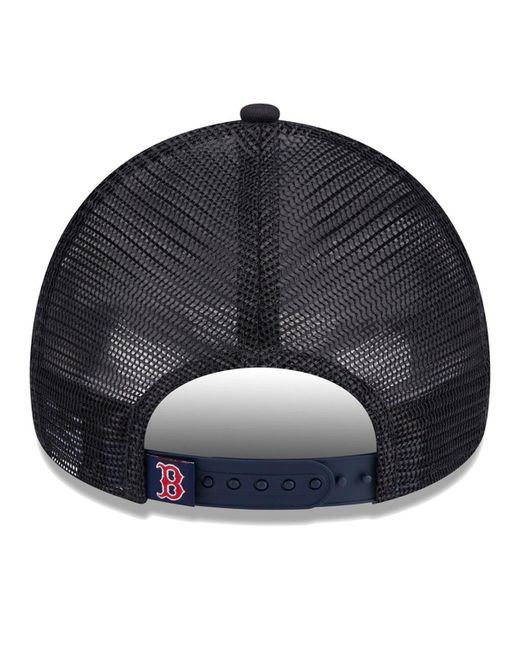 KTZ Blue White/navy Boston Red Sox Throwback Team Foam Front A-frame Trucker 9forty Adjustable Hat