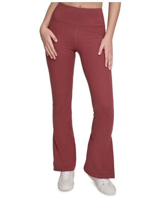 Calvin Klein Red High-rise Flare Full-length leggings