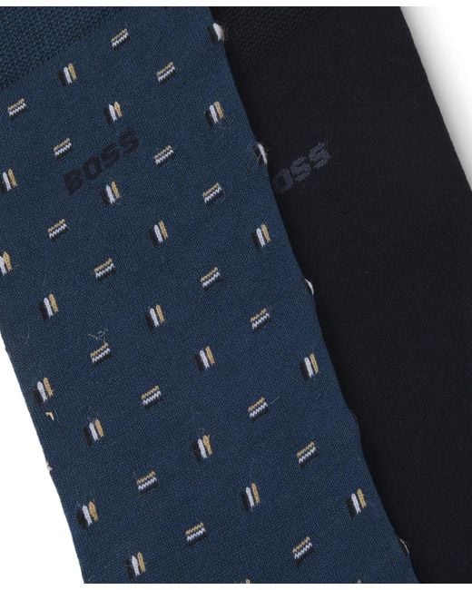 Boss Blue Boss By Crew Mini Pattern Socks for men