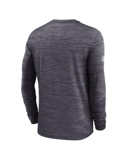 Nike Blue New Orleans Saints Sideline Velocity Performance Long Sleeve T-shirt for men