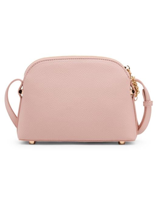 Anne Klein Pink Dome Zip Top Detachable Card Case Crossbody Bag