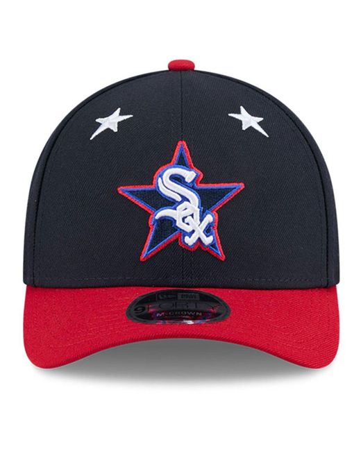 KTZ Blue Navy/red Chicago White Sox 2025 Mlb All-star Game Workout 9forty M-crown Adjustable Hat for men