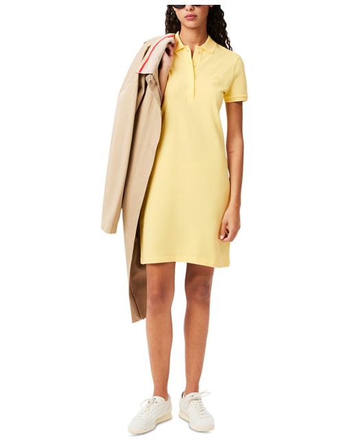 Lacoste Usa Natural Collared Slim-fit T-shirt Dress