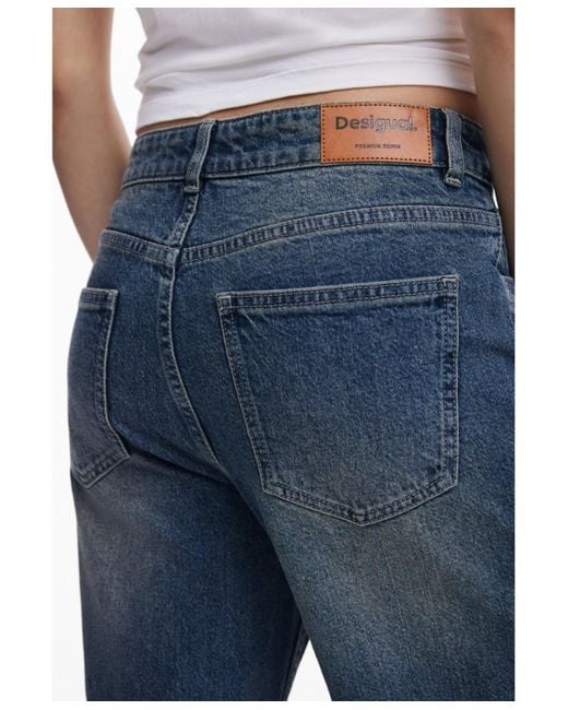 Desigual Blue Mirror Culotte Jeans