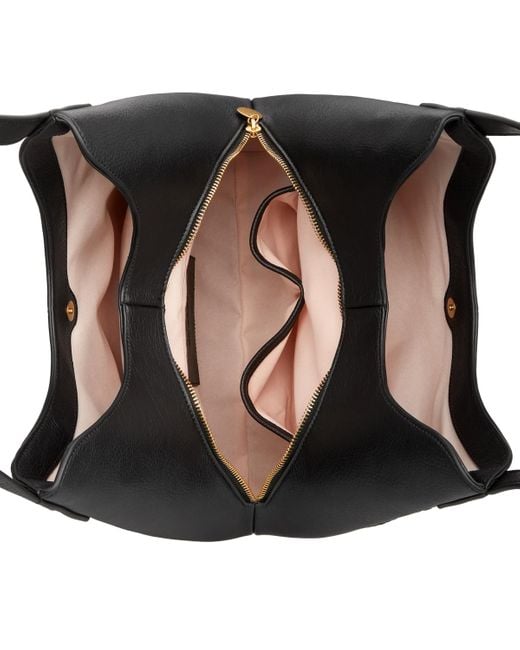 Style & Co. Black Whip-stitch Soft 4-poster Tote