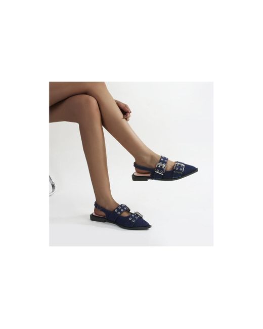 BERNESS White Addison Slingback Flats