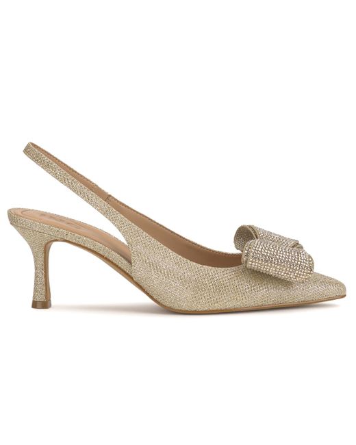 INC International Concepts Metallic Giverny Halter Back Pumps