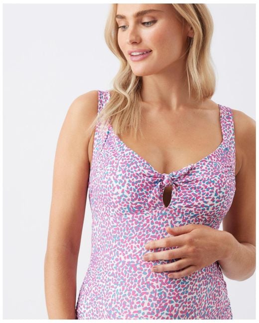 Ripe Maternity Purple Maternity Ripe Skipper Tie Front One Piece