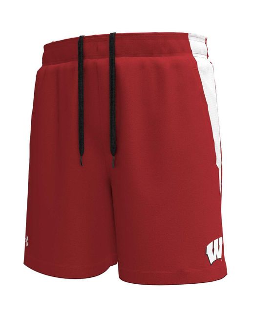 Under Armour Red Wisconsin Badgers Tech Vent Performance Shorts