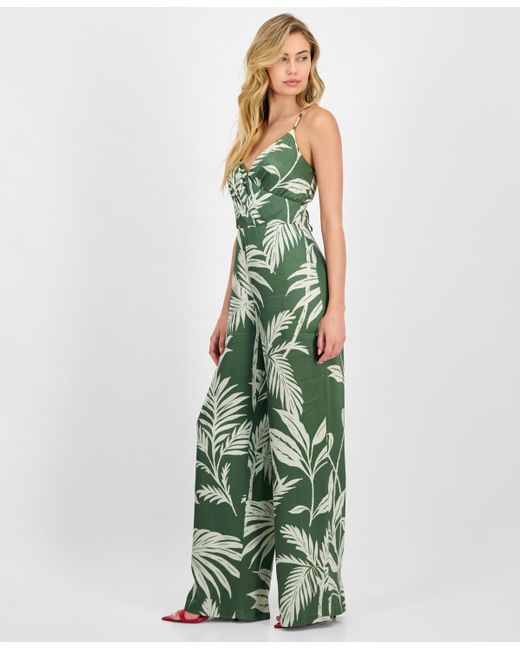 Guess Green Yasmin Satin Jumpsuit