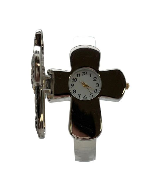 Olivia Pratt Black Cross Shape Bangle Watch