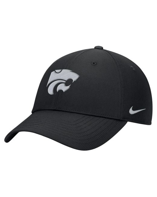Nike Black Kansas State Wildcats 2025 On-field Club Performance Adjustable Hat