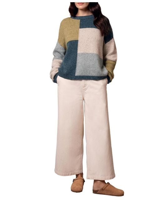 Celtic & Co. Blue Block Crew Neck Sweater
