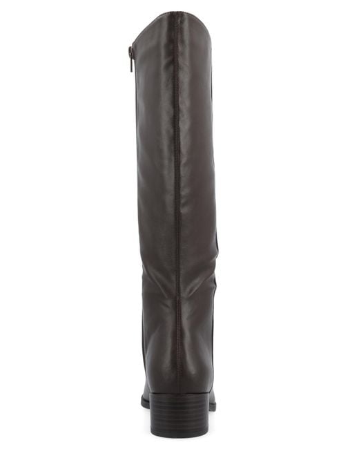 Journee Collection Black Devri Square Toe Boots