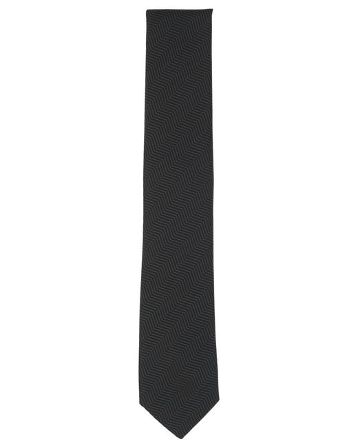 Alfani Black Herringbone Pattern Tie for men