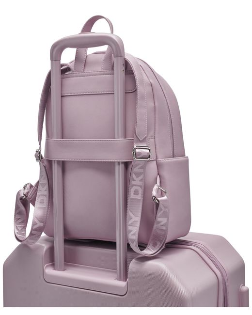 Dkny Plum Monogram 14” Backpack with Gold Hardware DKNY Backpack | SportsDirect.com USA main image 4
