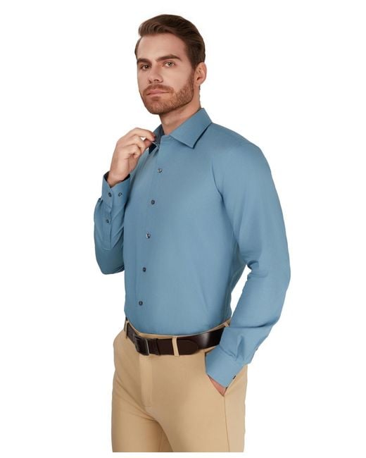 alfani dress shirts Alfani Mens Slim fit Dress Shirt XL 17-17.5 36-37 Black Geometric Bristol Apparel Co