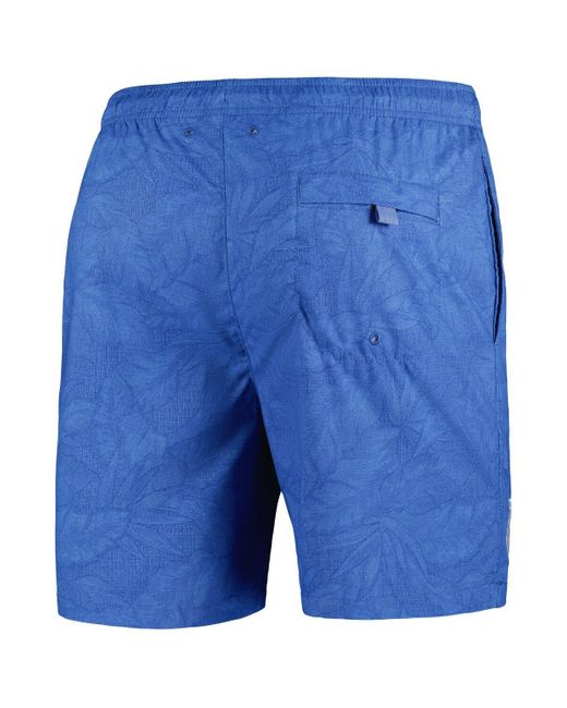 Tommy Bahama Blue Royal Indianapolis Colts Naples Layered Leaves Swim Trunks for men