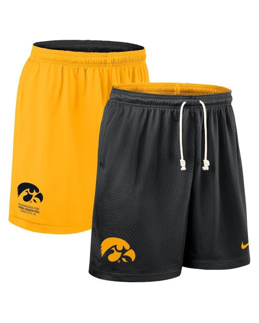Nike Blue Black/gold Iowa Hawkeyes 2025 Sideline Reversible Performance Shorts for men