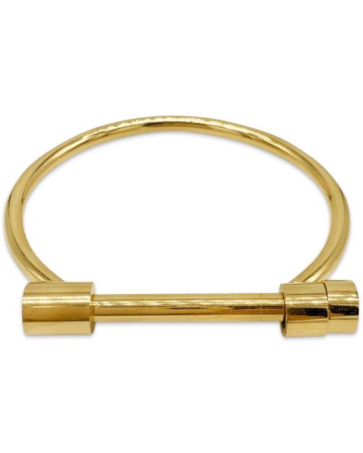 Adornia Metallic 14k -plated Screw Closure Bangle Bracelet