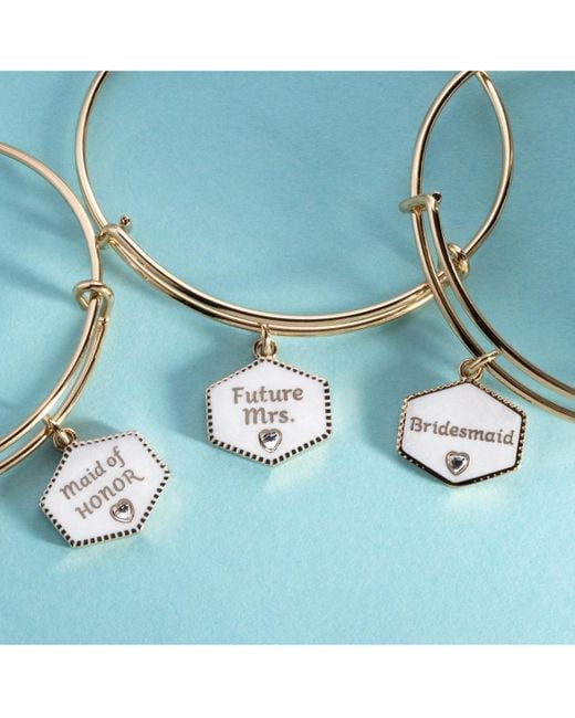 ALEX AND ANI White Maid Of Honor Bangle Bracelet