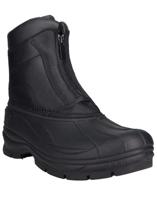 Weatherproof Black James Round-toe Boots for men