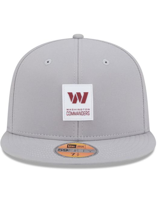 KTZ Gray Washington Commanders 2025 Sideline 59fifty Fitted Hat for men