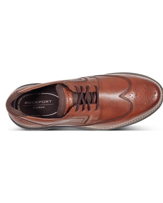 Rockport Brown Keefe Dress Cap Toe Oxford Shoe for men