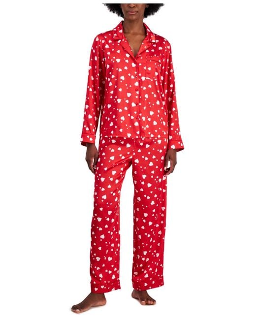 INC International Concepts Red 2-pc. Pajamas Set