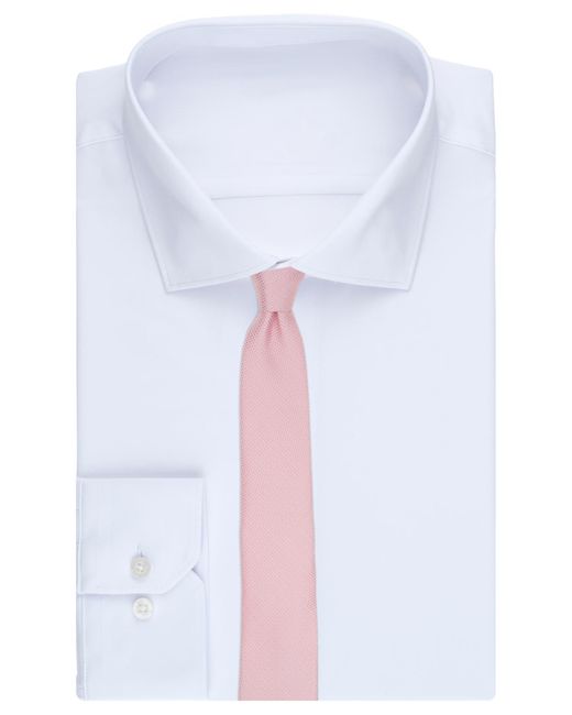 BarIII Pink Rampling Solid Pattern Tie for men