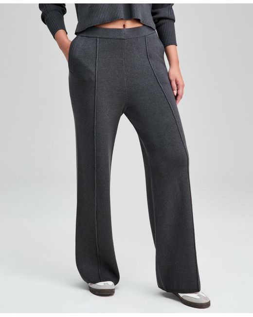And Now This Seamed Knit Wideleg Pants in Blue Lyst — free download