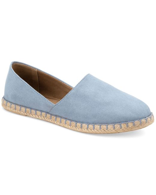 Style & Co. Blue Reevee Stitched-trim Espadrille Flats
