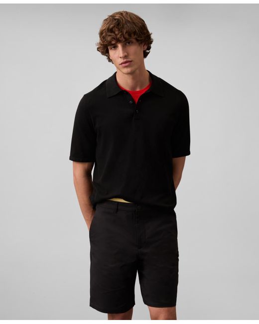Calvin Klein Black Short Sleeve Tech Knit Polo for men