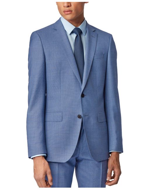 BOSS by HUGO BOSS Wool Huge6/genius5 Slimfit Suit in Blue for Men Lyst